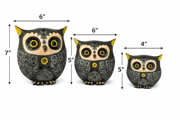 (Pack_Of_3)_Green_&_Gold_Premium_Decorative_Owl_Family_Showpiece_For_Home_Decor