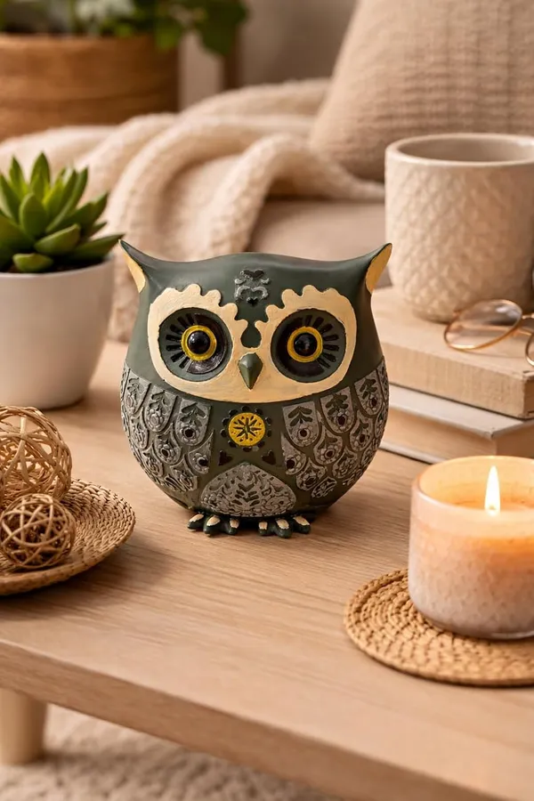 (Pack_Of_3)_Green_&_Gold_Premium_Decorative_Owl_Family_Showpiece_For_Home_Decor