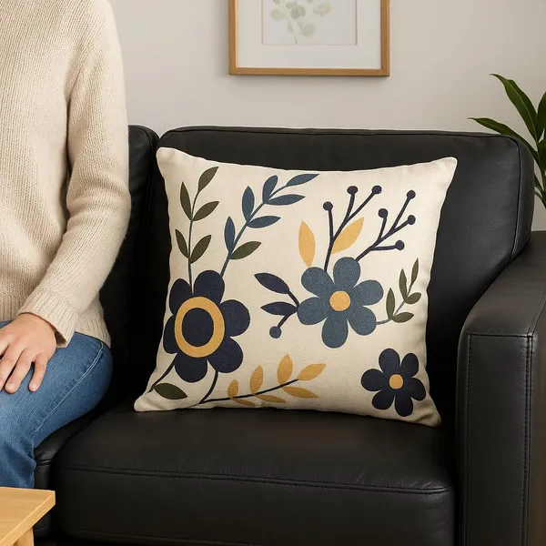 (Pack_Of_5)_Navy_Blue_&_Yellow_Premium_Floral_Pattern_Decorative_Throw_Pillow_Covers_For_Sofa_&_Bedroom