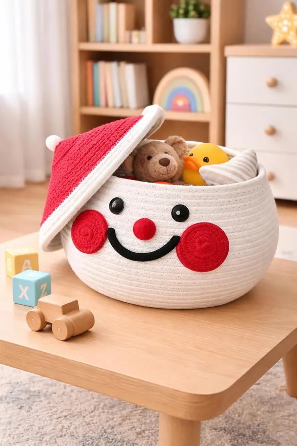 Red_&_White_Premium_Cute_Santa_Claus_Cotton_Rope_Storage_Basket_With_Lid_For_Home_Decor