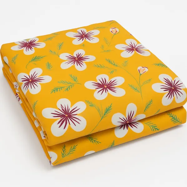 (Pack_Of_2)_Yellow_Premium_Floral_Pure_Cotton_King_Bedsheet_With_2_Pillow_Covers_For_Sofa_&_Bedroom