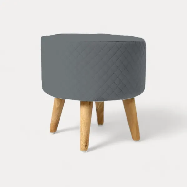 Grey_Premium_Round_Wooden_Ottoman_Stool_For_Home_Decor