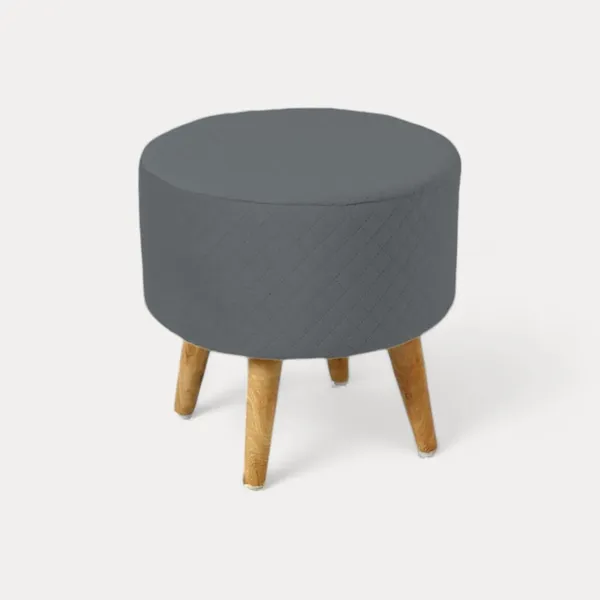 Grey_Premium_Round_Wooden_Ottoman_Stool_For_Home_Decor