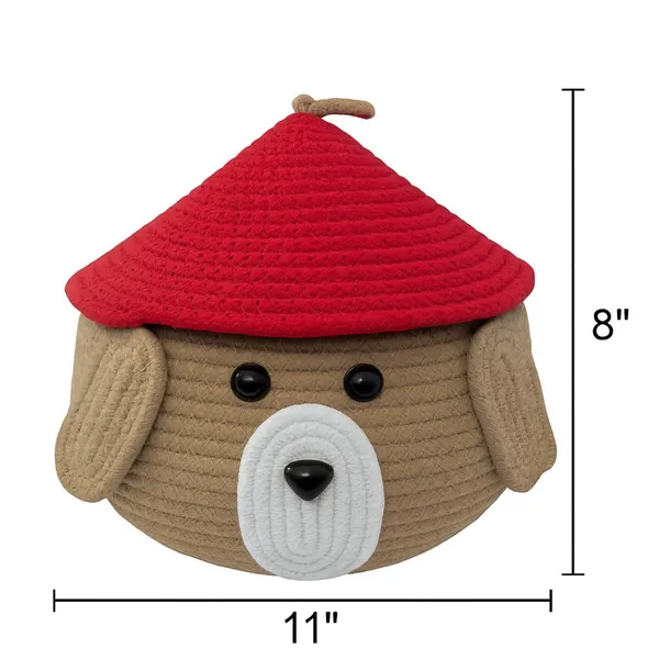 Tan_&_Red_Premium_Cotton_Rope_Storage_Basket_For_Home_Decor