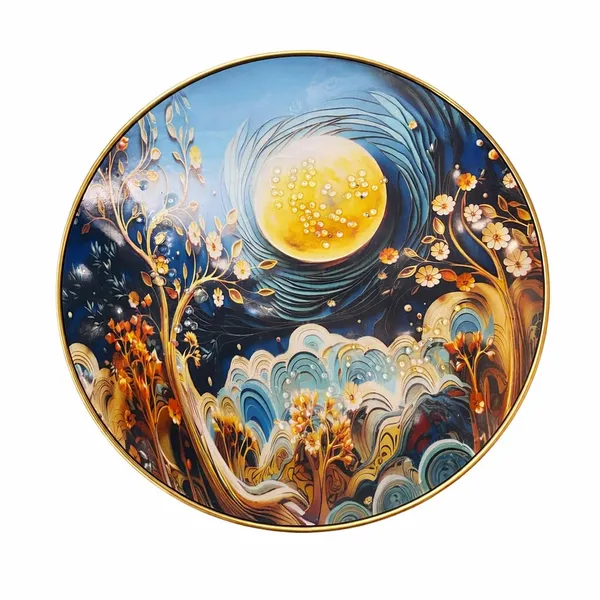 Gold_Premium_12_Inch_Circular_Decorative_Wall_Art_With_Embedded_Beads_For_Home_Decor