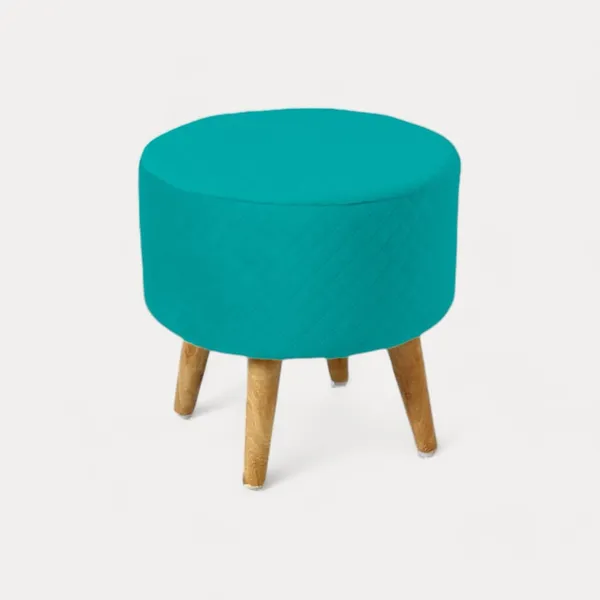 Teal_Premium_Round_Wooden_Ottoman_Stool_For_Home_Decor