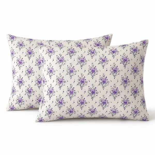(Pack_Of_2)_Purple_Premium_Floral_Pure_Cotton_King_Bedsheet_With_2_Pillow_Covers_For_Sofa_&_Bedroom