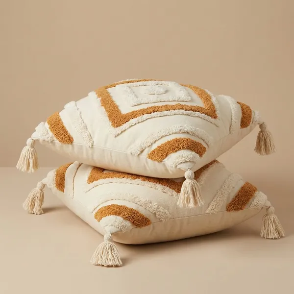 (Pack_Of_2)_Cream_Premium_Decorative_Throw_Pillow_Cover_With_Tassels_For_Sofa_&_Bedroom