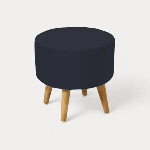 Black_Premium_Round_Wooden_Ottoman_Stool_For_Home_Decor