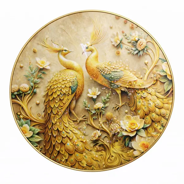 Gold_Premium_12_Inch_Circular_Decorative_Wall_Art_With_Embedded_Beads_For_Home_Decor