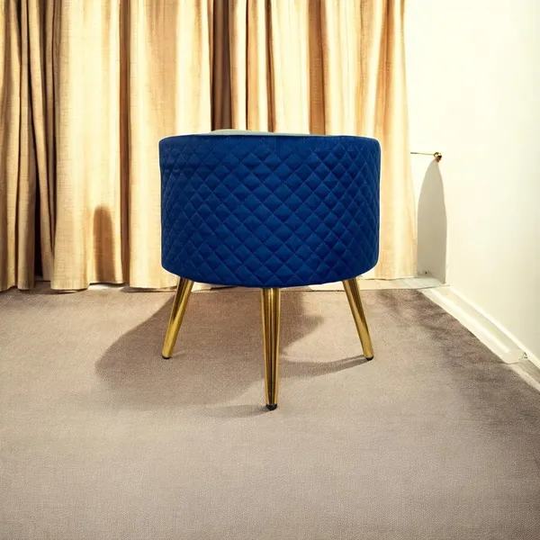 Blue_Premium_Round_Metal_Legs_Ottoman_Stool_For_Home_Decor