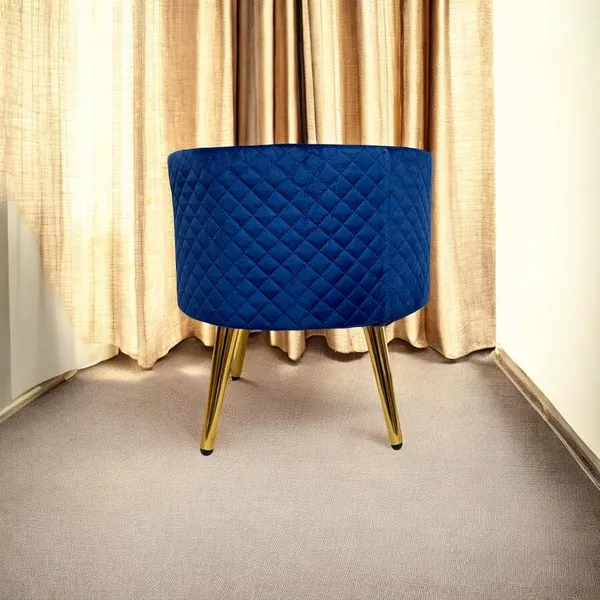 Blue_Premium_Round_Metal_Legs_Ottoman_Stool_For_Home_Decor