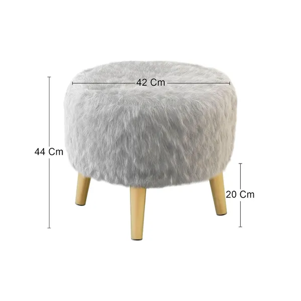 Green_Premium_Round_Metal_Legs_Faux_Fur_Ottoman_Stool_For_Home_Decor
