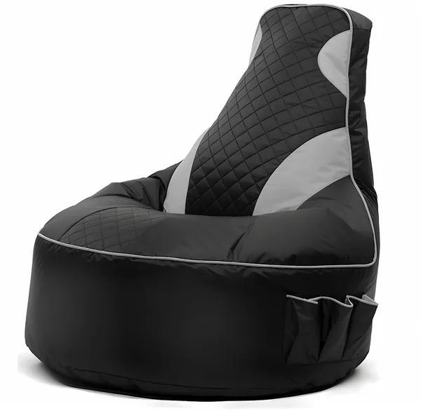 Grey_Premium_Gaming_Bean_Bag_Cover_For_Home_Decor