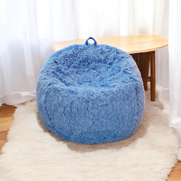 Blue_Premium_Faux_Fur_Bean_Bag_Cover_For_Home_Decor