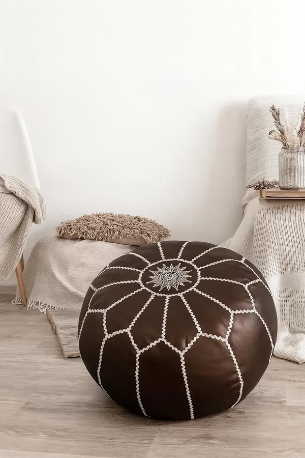 Black_Premium_Moroccan_Ottoman_Pouf_For_Home_Decor