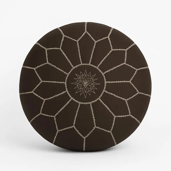 Black_Premium_Moroccan_Ottoman_Pouf_For_Home_Decor