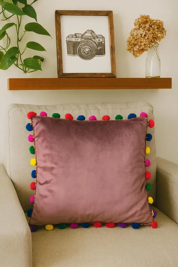 (Pack_Of_5)_White_&_Blue_Premium_Boho_Decorative_Throw_Pillow_Covers_With_Colorful_Pom_Poms_For_Sofa_&_Bedroom