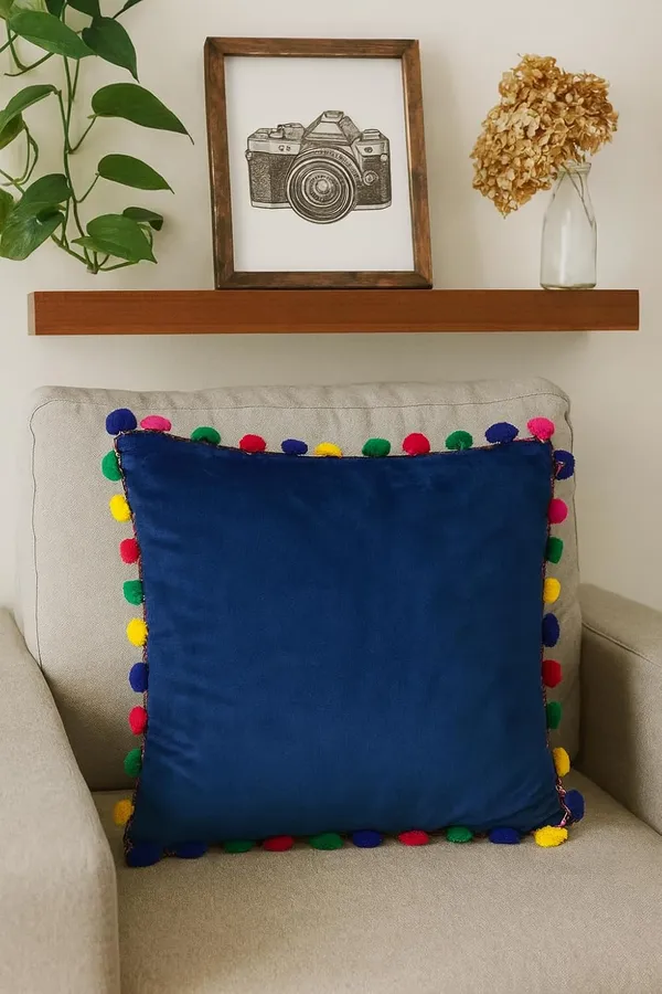 (Pack_Of_5)_White_&_Blue_Premium_Boho_Decorative_Throw_Pillow_Covers_With_Colorful_Pom_Poms_For_Sofa_&_Bedroom