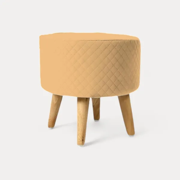 Tan_Premium_Round_Wooden_Ottoman_Stool_For_Home_Decor