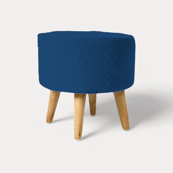 Blue_Premium_Round_Wooden_Ottoman_Stool_For_Home_Decor
