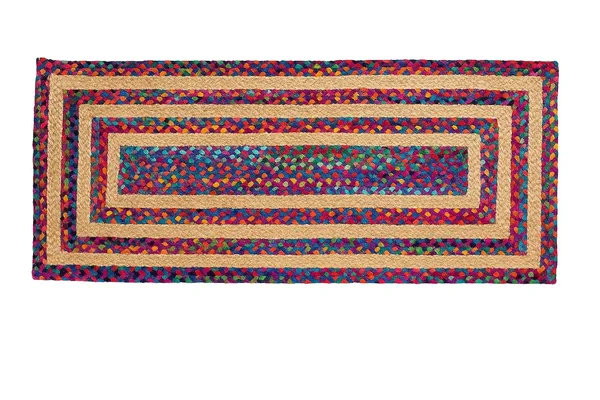 Gold_&_Blue_Premium_Handcrafted_Braided_Jute_Cotton_Chindi_Rope_Regular_Bed_Runner_For_Home_Decor