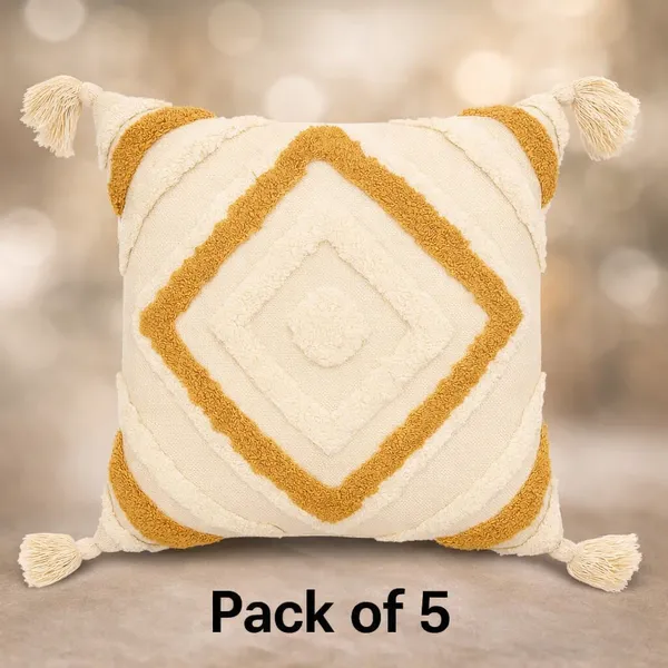 (Pack_Of_5)_Cream_Premium_Decorative_Throw_Pillow_Cover_With_Tassels_For_Sofa_&_Bedroom