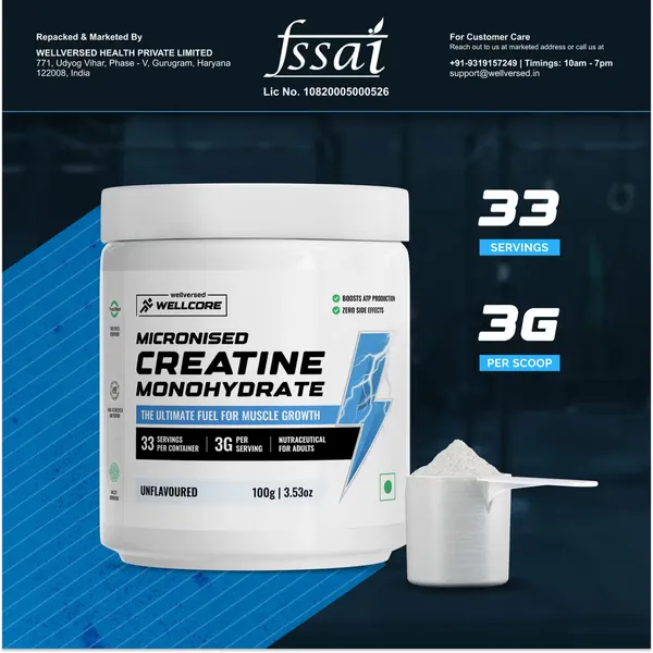 WELLCORE_PURE_MICRINISED_CREATINE_MONOHYDRATE_UNFLAVOURED_(100G,_33_SERVINGS)