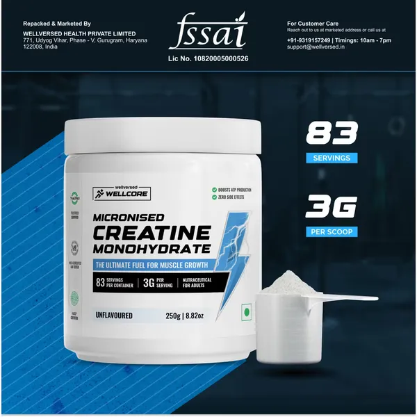 WELLCORE_PURE_MICRINISED_CREATINE_MONOHYDRATE_UNFLAVOURED_(250G,_83_SERVINGS)