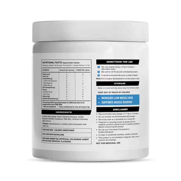 WELLCORE_PURE_MICRINISED_CREATINE_MONOHYDRATE_WATER_MELLON_WAVE_(307G,_83SERVINGS)