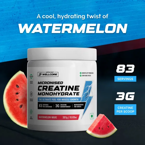 WELLCORE_PURE_MICRINISED_CREATINE_MONOHYDRATE_WATER_MELLON_WAVE_(307G,_83SERVINGS)