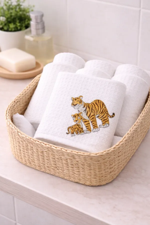 Off_White_Cotton_Waffle_Face_Towel_For_Everyday_Use