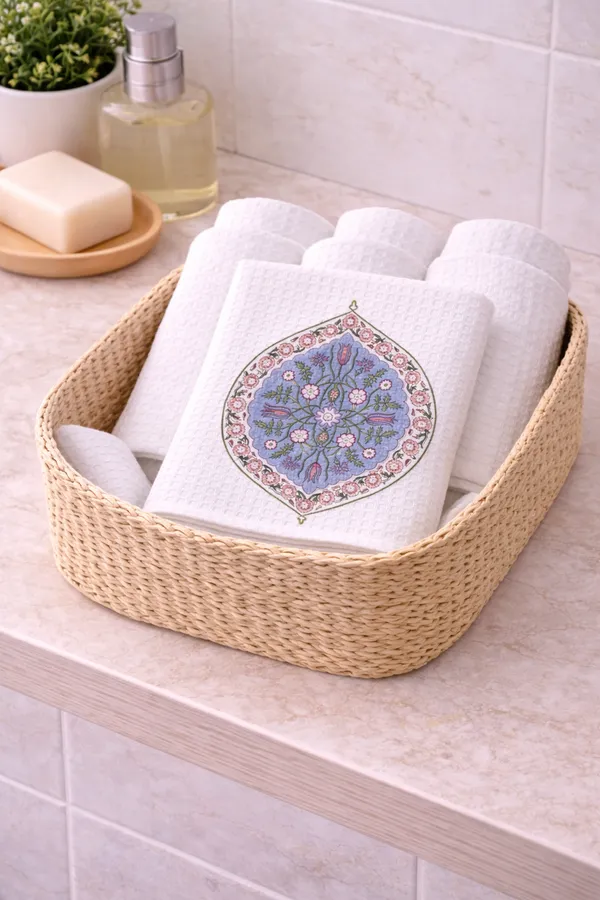 Off_White_Cotton_Waffle_Face_Towel_For_Everyday_Use