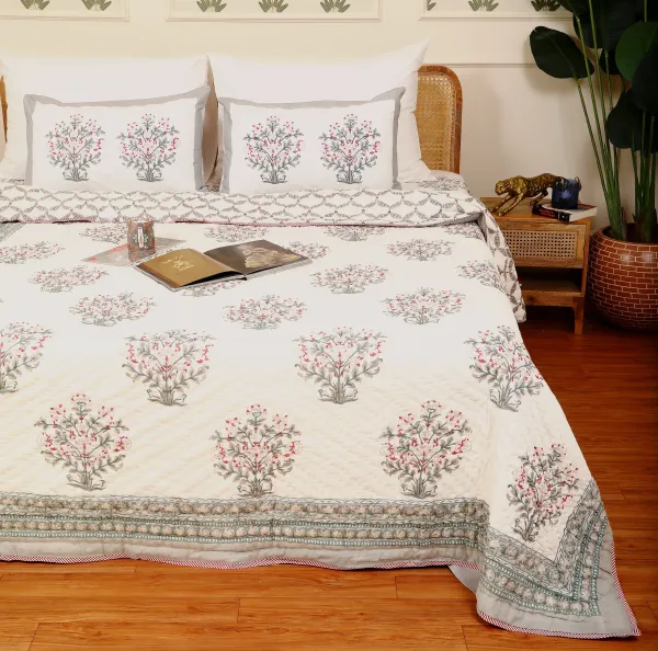 Off_White_100%_Cotton_Hand_Block_Bedding_Sets_For_Everyday_Use