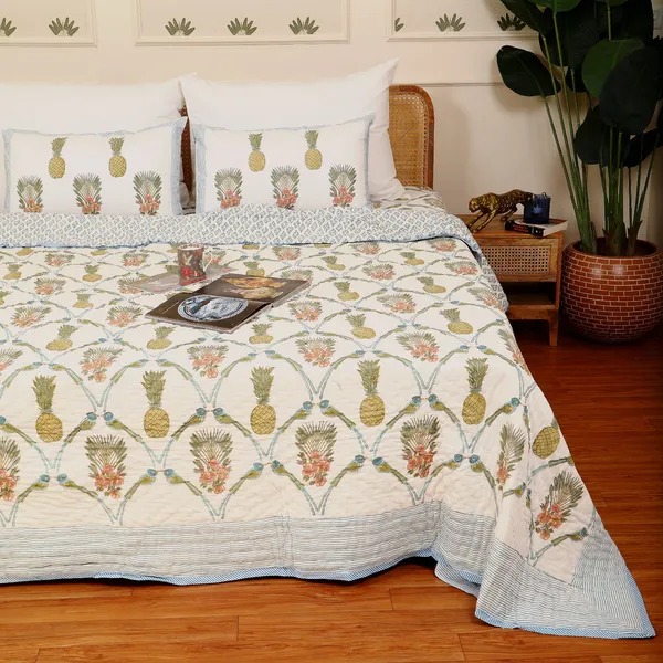 Off_White_100%_Cotton_Hand_Block_Bedding_Sets_For_Everyday_Use