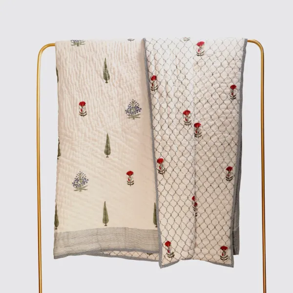 Off_White_100%_Cotton_Hand_Block_Bedding_Sets_For_Everyday_Use
