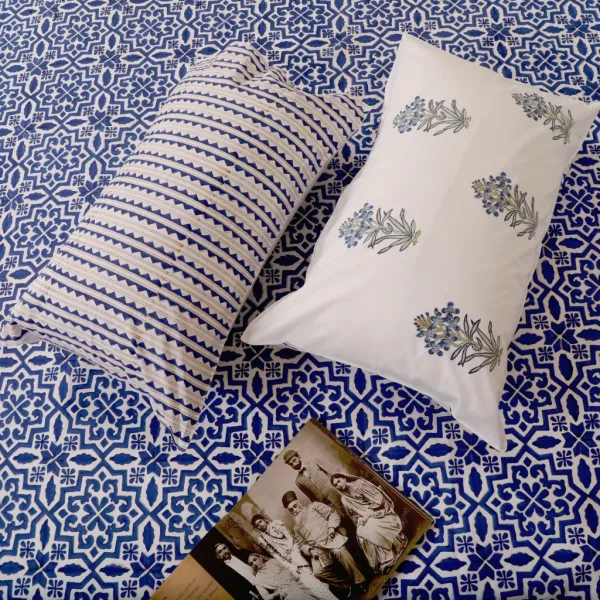 Blue_100%_Cotton_Hand_Block_Bedding_Sets_For_Everyday_Use