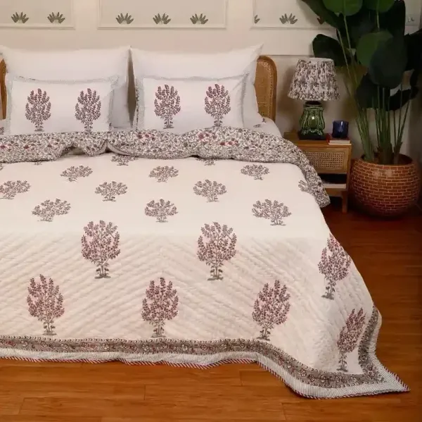Off_White_100%_Cotton_Hand_Block_Bedding_Sets_For_Everyday_Use