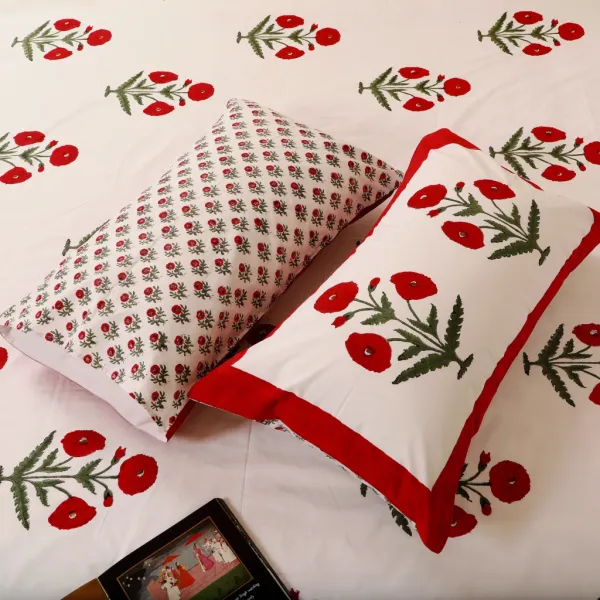 Off_White_100%_Cotton_Hand_Block_Bedding_Sets_For_Everyday_Use