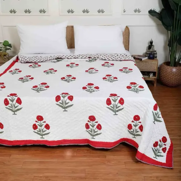 Off_White_100%_Cotton_Hand_Block_Bedding_Sets_For_Everyday_Use