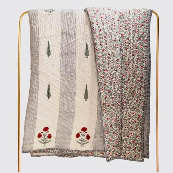 Off_White_100%_Cotton_Hand_Block_Bedding_Sets_For_Everyday_Use