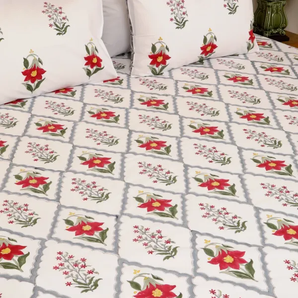 Off_White_100%_Cotton_Hand_Block_Bedding_Sets_For_Everyday_Use