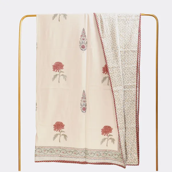 Beige_100%_Cotton_Hand_Block_Flannel_Dohar_King_For_Everyday_Use