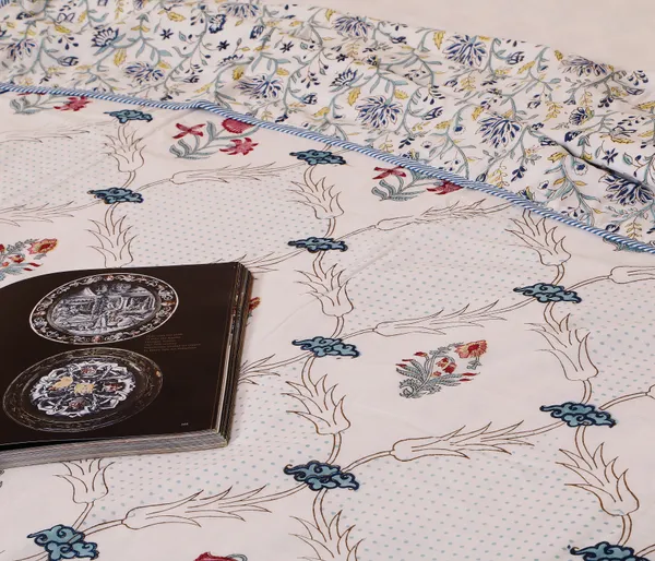 Off_White_100%_Cotton_Flannel_Dohar_Single_Set_Of_3_For_Everyday_Use