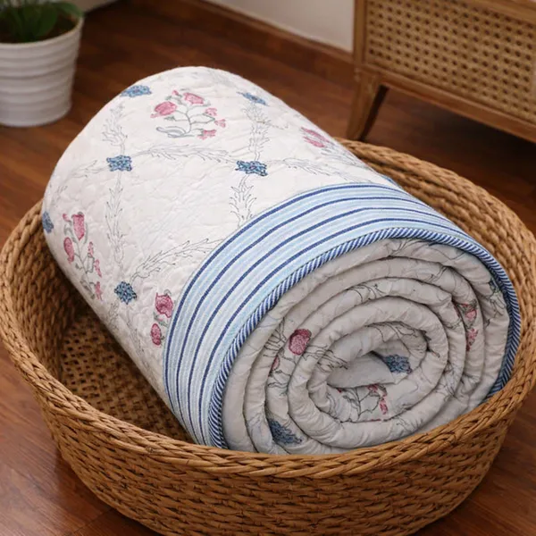 Off_White_100%_Cotton_Flannel_Dohar_Single_Set_Of_3_For_Everyday_Use