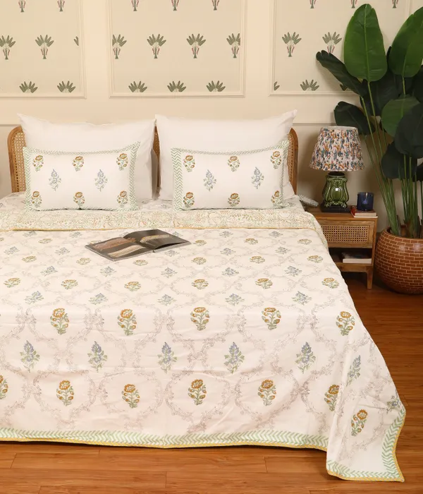 Off_White_100%_Cotton_Flannel_Dohar_Single_Set_Of_7_For_Everyday_Use