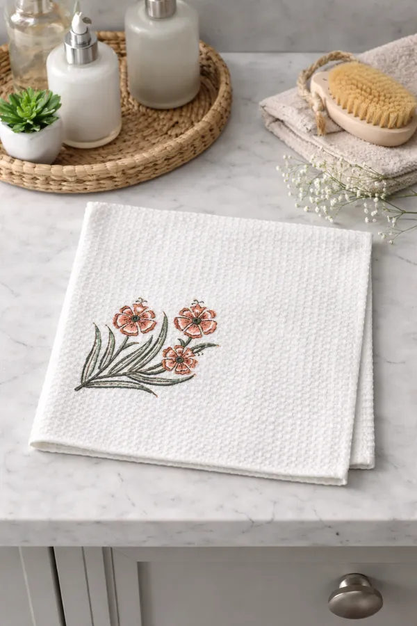 Off_White_Cotton_Waffle_Face_Towel_For_Everyday_Use