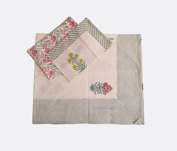 Off_White_100%_Cotton_Hand_Block_Bedsheet_King_For_Everyday_Use