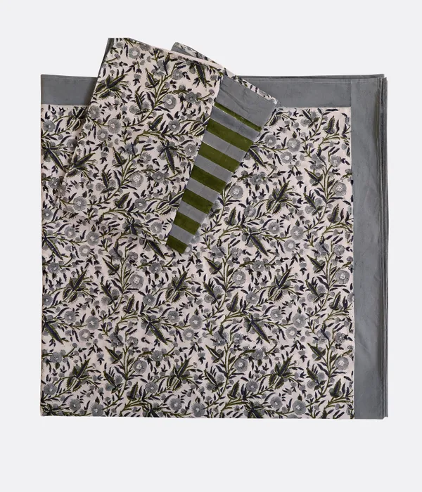 Green_100%_Cotton_Hand_Block_Bedsheet_King_For_Everyday_Use