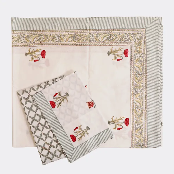 White_100%_Cotton_Hand_Block_Bedsheet_King_For_Everyday_Use